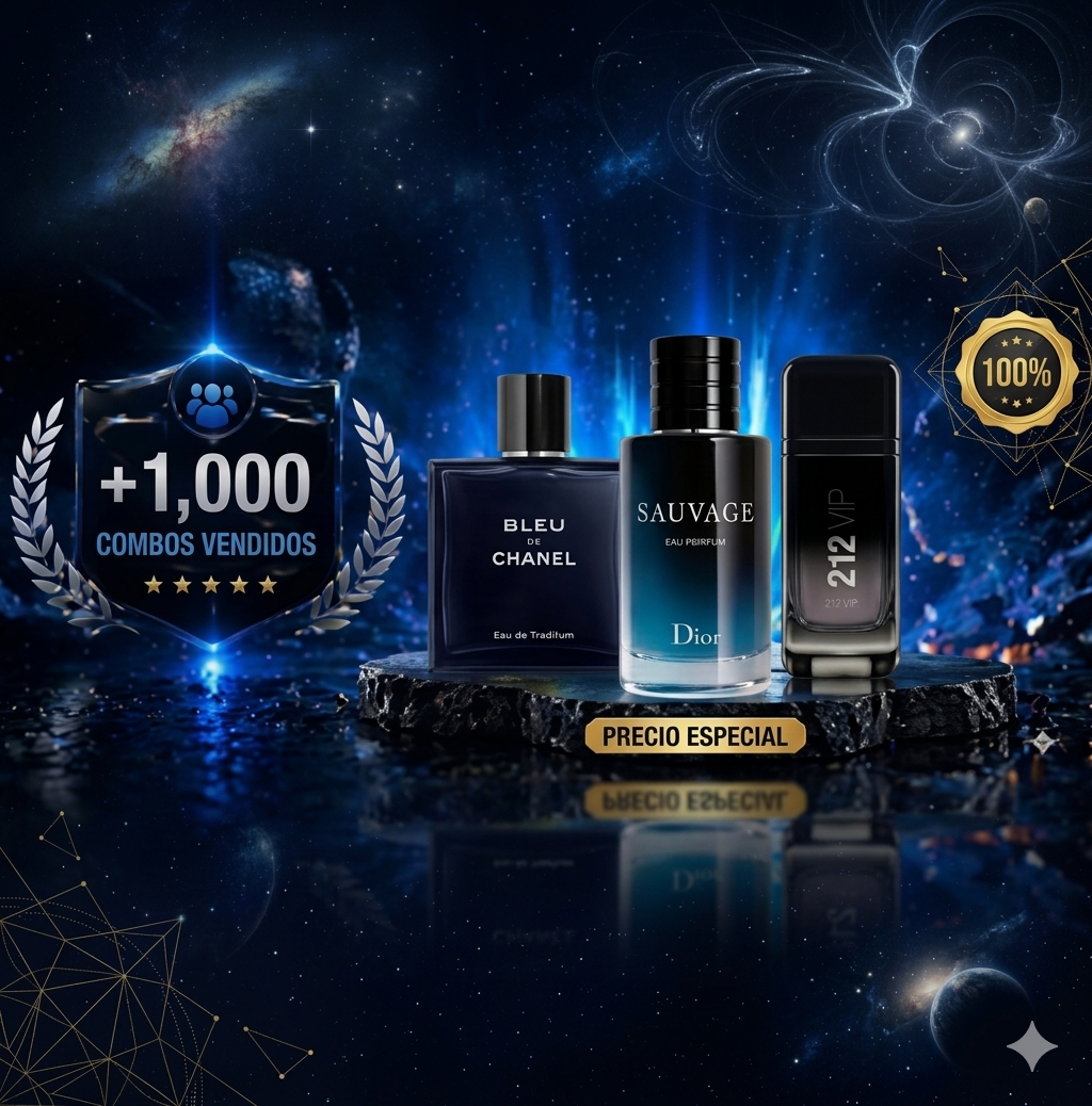 KIT PERFUM (SAUVAGE + VIP BLACK + BLEU)