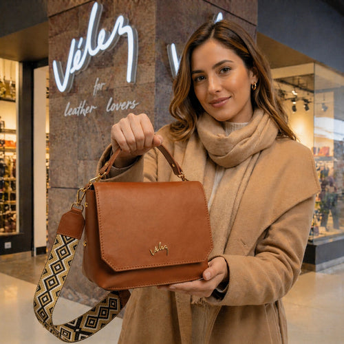 Bolso Carriel Vélez de Cuero Legítimo - Lanzamiento Exclusivo Con 80% de Descuento 🎁
